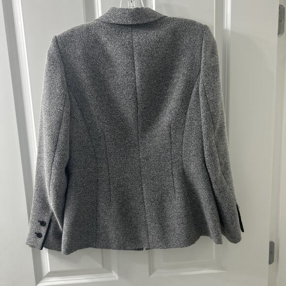 Caslon Blazer Women's S Tweed Black and White Open Front Pockets Career Jacket - Picture 5 of 5